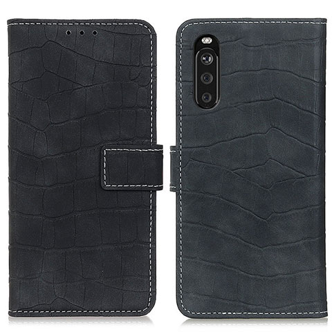 Coque Portefeuille Livre Cuir Etui Clapet K07Z pour Sony Xperia 10 III Lite Noir