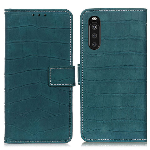 Coque Portefeuille Livre Cuir Etui Clapet K07Z pour Sony Xperia 10 III Lite Vert