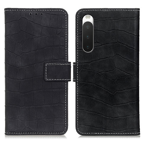 Coque Portefeuille Livre Cuir Etui Clapet K07Z pour Sony Xperia 10 IV Noir