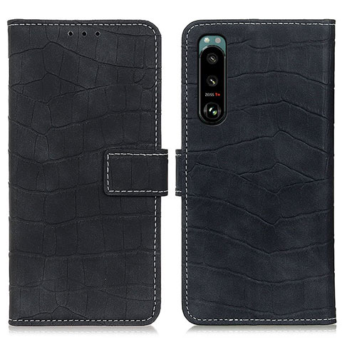 Coque Portefeuille Livre Cuir Etui Clapet K07Z pour Sony Xperia 5 III SO-53B Noir
