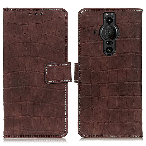 Coque Portefeuille Livre Cuir Etui Clapet K07Z pour Sony Xperia PRO-I Marron