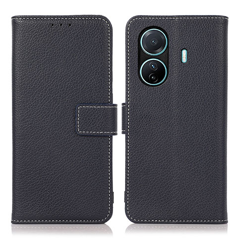 Coque Portefeuille Livre Cuir Etui Clapet K07Z pour Vivo T1 5G Bleu