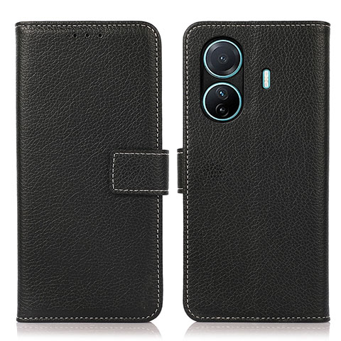 Coque Portefeuille Livre Cuir Etui Clapet K07Z pour Vivo T1 5G Noir