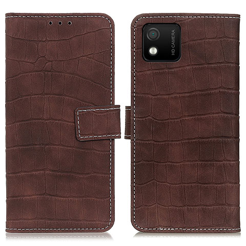 Coque Portefeuille Livre Cuir Etui Clapet K07Z pour Wiko Y52 Marron