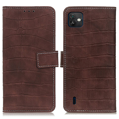 Coque Portefeuille Livre Cuir Etui Clapet K07Z pour Wiko Y82 Marron