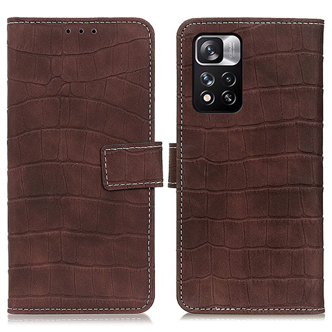 Coque Portefeuille Livre Cuir Etui Clapet K07Z pour Xiaomi Mi 11i 5G (2022) Marron