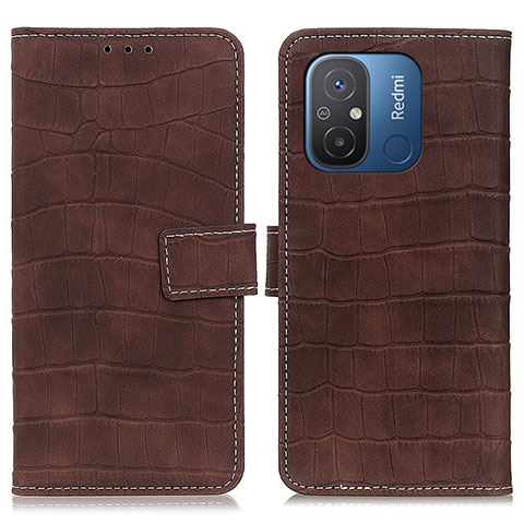 Coque Portefeuille Livre Cuir Etui Clapet K07Z pour Xiaomi Poco C55 Marron