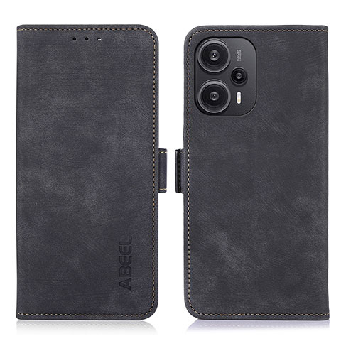 Coque Portefeuille Livre Cuir Etui Clapet K07Z pour Xiaomi Poco F5 5G Noir