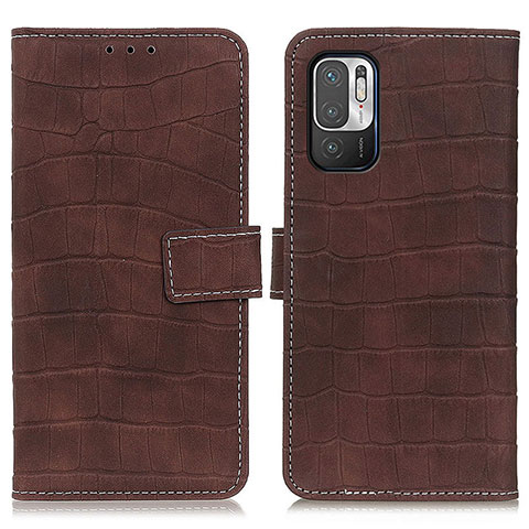 Coque Portefeuille Livre Cuir Etui Clapet K07Z pour Xiaomi POCO M3 Pro 5G Marron