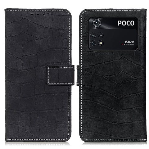 Coque Portefeuille Livre Cuir Etui Clapet K07Z pour Xiaomi Poco M4 Pro 4G Noir