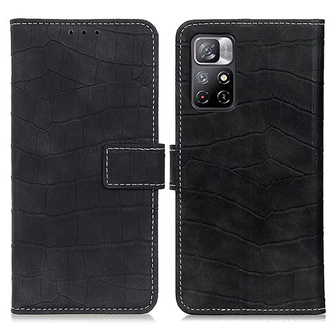 Coque Portefeuille Livre Cuir Etui Clapet K07Z pour Xiaomi Poco M4 Pro 5G Noir