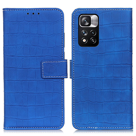 Coque Portefeuille Livre Cuir Etui Clapet K07Z pour Xiaomi Poco X4 NFC Bleu