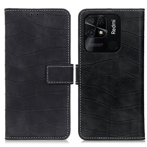 Coque Portefeuille Livre Cuir Etui Clapet K07Z pour Xiaomi Redmi 10 Power Noir