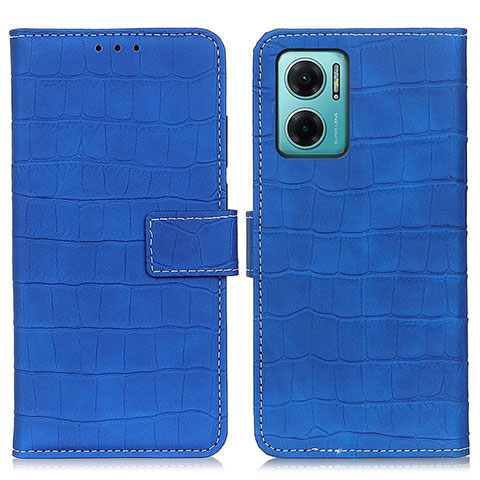 Coque Portefeuille Livre Cuir Etui Clapet K07Z pour Xiaomi Redmi 10 Prime Plus 5G Bleu