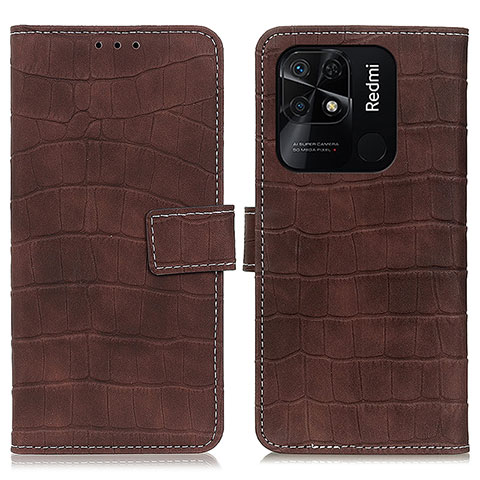 Coque Portefeuille Livre Cuir Etui Clapet K07Z pour Xiaomi Redmi 10C 4G Marron