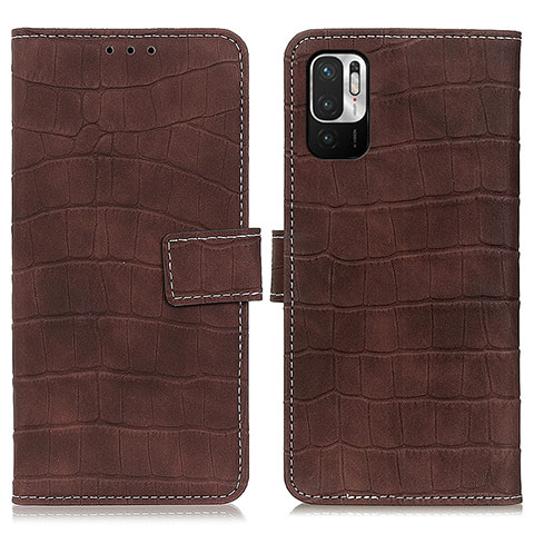 Coque Portefeuille Livre Cuir Etui Clapet K07Z pour Xiaomi Redmi Note 10 JE 5G Marron