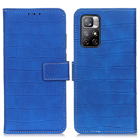 Coque Portefeuille Livre Cuir Etui Clapet K07Z pour Xiaomi Redmi Note 11 5G Bleu