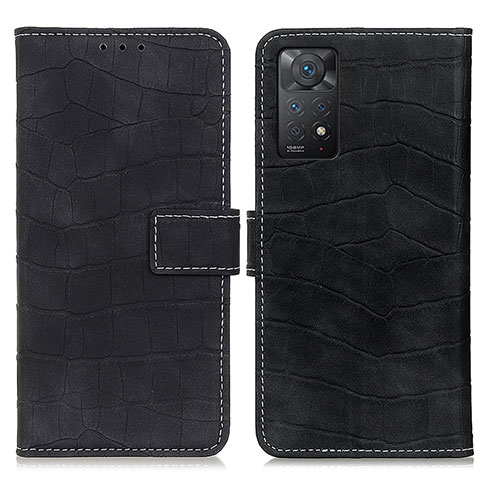 Coque Portefeuille Livre Cuir Etui Clapet K07Z pour Xiaomi Redmi Note 11 Pro 4G Noir