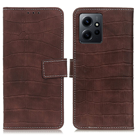 Coque Portefeuille Livre Cuir Etui Clapet K07Z pour Xiaomi Redmi Note 12 4G Marron