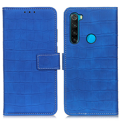 Coque Portefeuille Livre Cuir Etui Clapet K07Z pour Xiaomi Redmi Note 8 (2021) Bleu