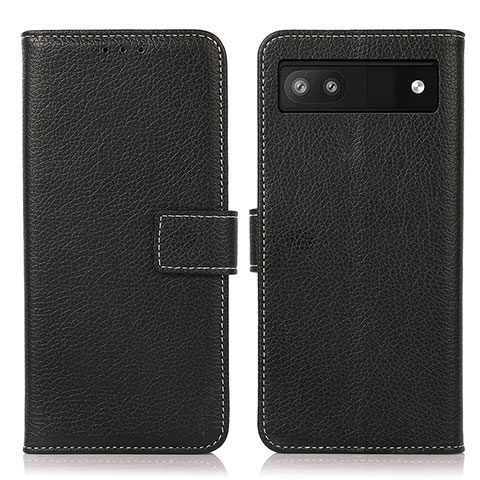 Coque Portefeuille Livre Cuir Etui Clapet K08Z pour Google Pixel 6a 5G Noir