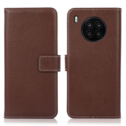 Coque Portefeuille Livre Cuir Etui Clapet K08Z pour Huawei Honor 50 Lite Marron