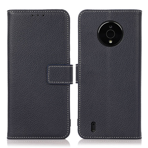 Coque Portefeuille Livre Cuir Etui Clapet K08Z pour Nokia C200 Bleu Royal