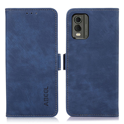 Coque Portefeuille Livre Cuir Etui Clapet K08Z pour Nokia C210 Bleu