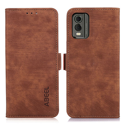 Coque Portefeuille Livre Cuir Etui Clapet K08Z pour Nokia C210 Marron