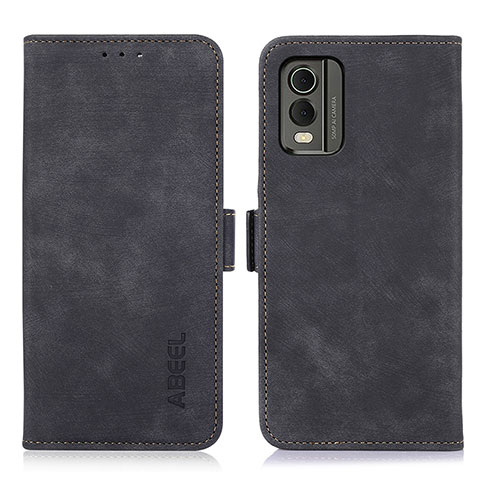 Coque Portefeuille Livre Cuir Etui Clapet K08Z pour Nokia C210 Noir