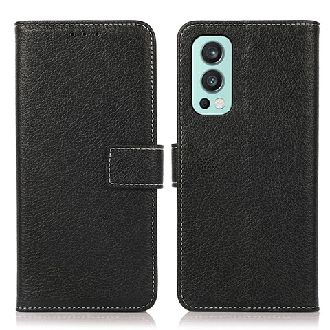 Coque Portefeuille Livre Cuir Etui Clapet K08Z pour OnePlus Nord 2 5G Noir