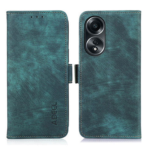 Coque Portefeuille Livre Cuir Etui Clapet K08Z pour Oppo A18 Vert