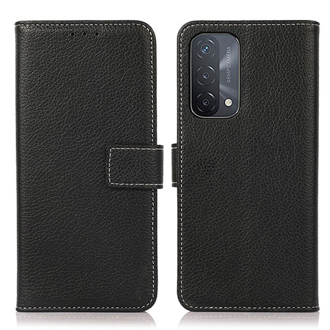 Coque Portefeuille Livre Cuir Etui Clapet K08Z pour Oppo A54 5G Noir