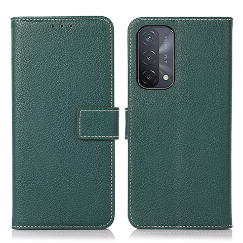 Coque Portefeuille Livre Cuir Etui Clapet K08Z pour Oppo A54 5G Vert