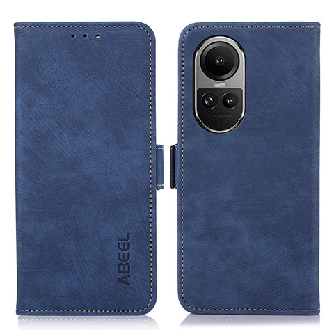 Coque Portefeuille Livre Cuir Etui Clapet K08Z pour Oppo Reno10 5G Bleu