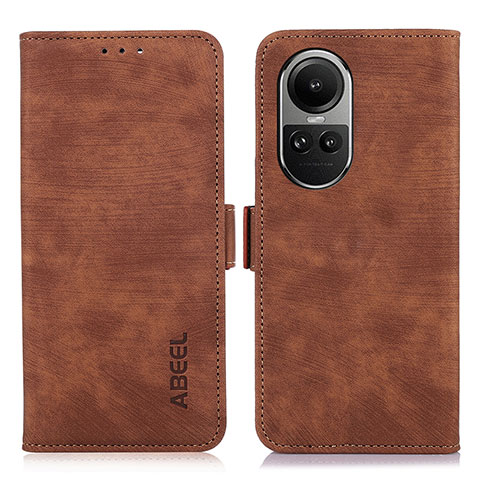 Coque Portefeuille Livre Cuir Etui Clapet K08Z pour Oppo Reno10 5G Marron