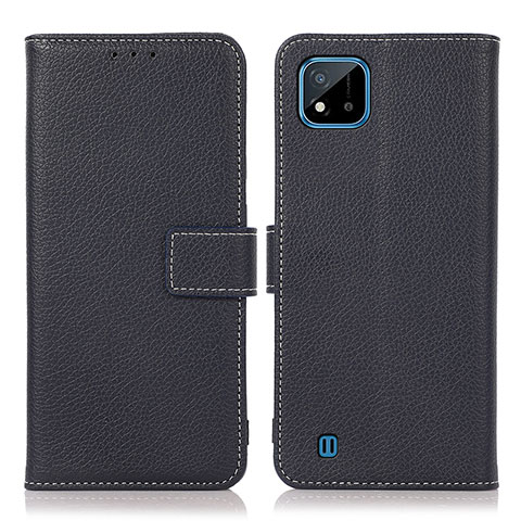 Coque Portefeuille Livre Cuir Etui Clapet K08Z pour Realme C11 (2021) Bleu Royal