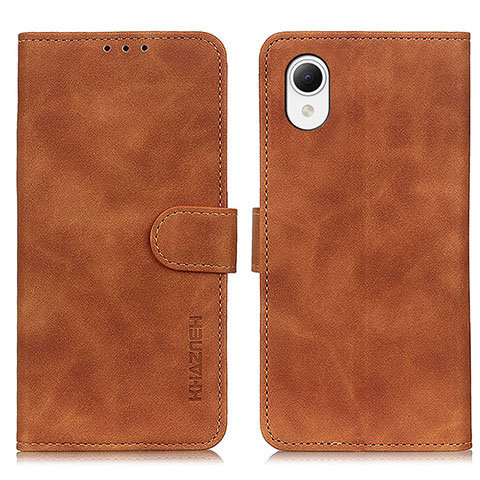 Coque Portefeuille Livre Cuir Etui Clapet K08Z pour Samsung Galaxy A23e 5G Marron