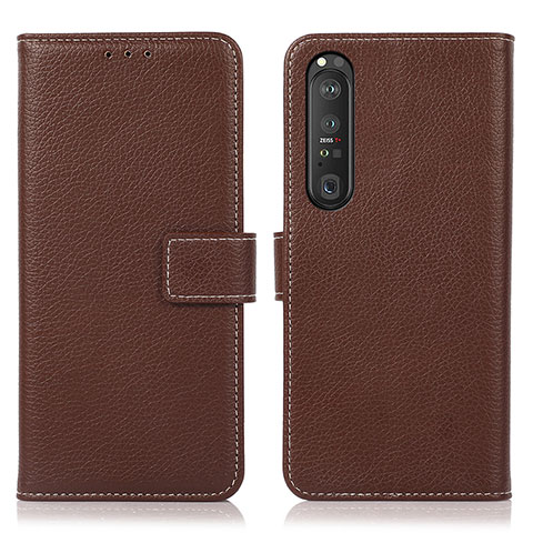 Coque Portefeuille Livre Cuir Etui Clapet K08Z pour Sony Xperia 1 III Marron