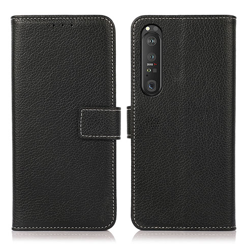 Coque Portefeuille Livre Cuir Etui Clapet K08Z pour Sony Xperia 1 III Noir