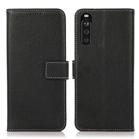 Coque Portefeuille Livre Cuir Etui Clapet K08Z pour Sony Xperia 10 III Lite Noir