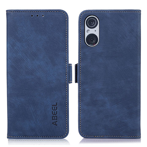 Coque Portefeuille Livre Cuir Etui Clapet K08Z pour Sony Xperia 5 V Bleu