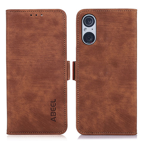 Coque Portefeuille Livre Cuir Etui Clapet K08Z pour Sony Xperia 5 V Marron