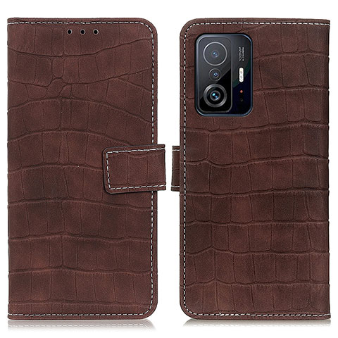 Coque Portefeuille Livre Cuir Etui Clapet K08Z pour Xiaomi Mi 11T 5G Marron