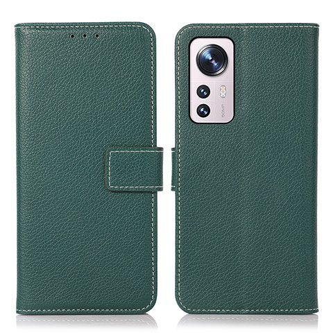 Coque Portefeuille Livre Cuir Etui Clapet K08Z pour Xiaomi Mi 12 5G Vert