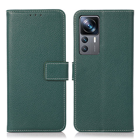 Coque Portefeuille Livre Cuir Etui Clapet K08Z pour Xiaomi Mi 12T 5G Vert