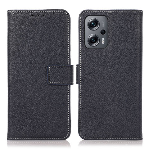 Coque Portefeuille Livre Cuir Etui Clapet K08Z pour Xiaomi Redmi Note 11T Pro+ Plus 5G Bleu Royal