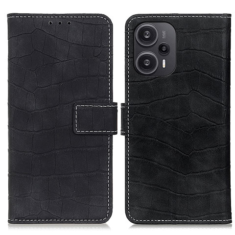 Coque Portefeuille Livre Cuir Etui Clapet K08Z pour Xiaomi Redmi Note 12 Turbo 5G Noir