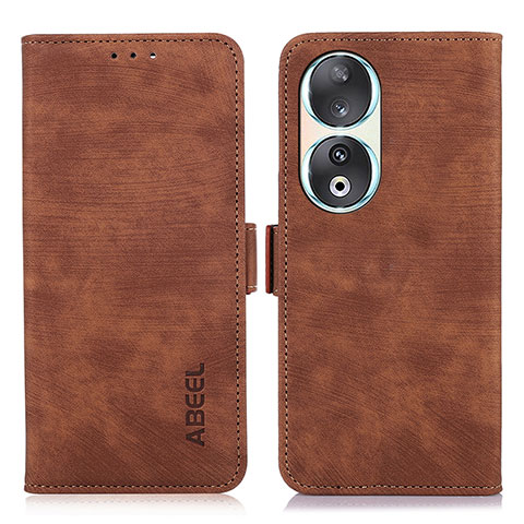 Coque Portefeuille Livre Cuir Etui Clapet K09Z pour Huawei Honor 90 5G Marron