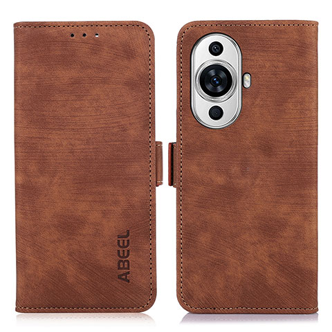 Coque Portefeuille Livre Cuir Etui Clapet K09Z pour Huawei Nova 11 Pro Marron